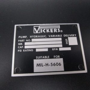 273598 DATA PLATE NAME
